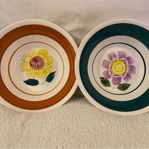 Vintage flower bowls. Made in Korea